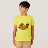 Dachshunds sold as hot dogs t-shirt (Voorkant volledig)