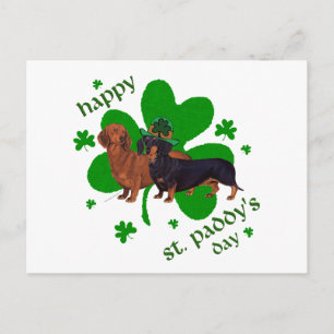 Dachshunds St Patrick's Day Briefkaart