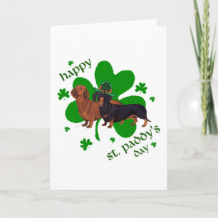 Dachshunds St Patrick's Day Kaart