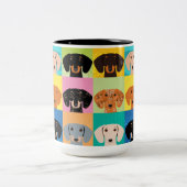 Dachshunds Tweekleurige Koffiemok (Center)