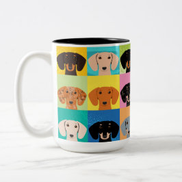 Dachshunds Tweekleurige Koffiemok
