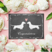 Dachshunds Wiener Dogs Huwelijk Felicitaties