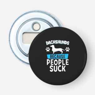 Dachshunds with My Friends Button Flesopener