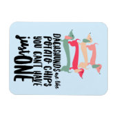 Dachshunds zijn net als Potato Chips 3"x4"Photo Ma Magneet (Horizontaal)