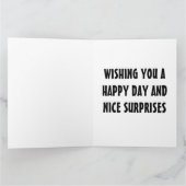 DACHSUND CHIEN ART CARTE DE SALUT D'ANNIVERSAIRE (Intérieur)