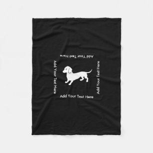 Dachsund Fleece Deken