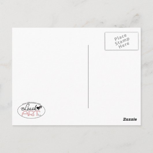 Dachsund Roos SweeLieverd off-Leash Art™ Custom Briefkaart (Achterkant)