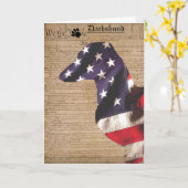 Dachsund van de grondwet Kaart (Gele Bloem)