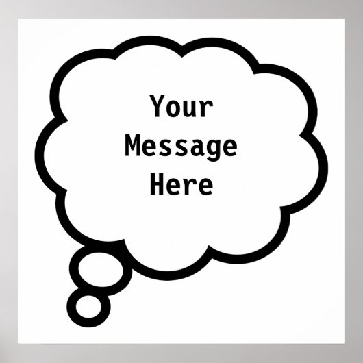 Dacht bubbelen, YourMessagehere Poster (Voorkant)