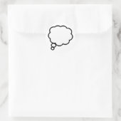 Dacht Bubble Ronde Sticker (Tas)