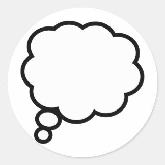 Dacht Bubble Ronde Sticker