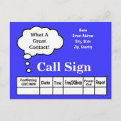 Dacht dat Bubble Ham Radio QSL-kaart het aanpast! Briefkaart (Voorkant)