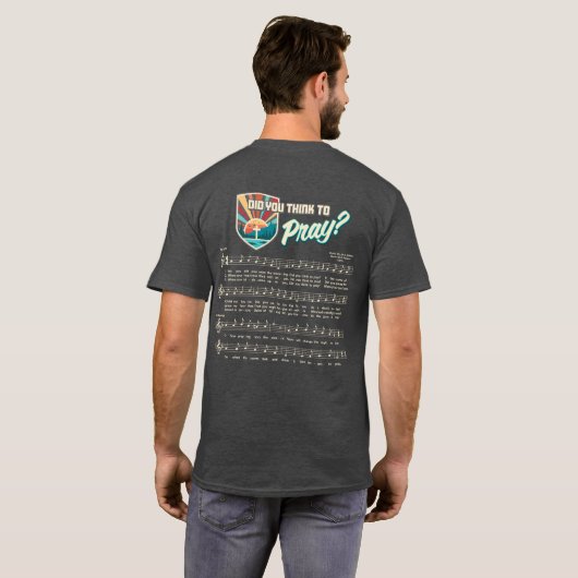 Dacht je om te bidden T-shirt (Achterkant volledig)