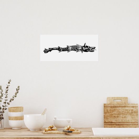 dacia wolf slang vlag roemenië symbool dacs poster (Keuken)