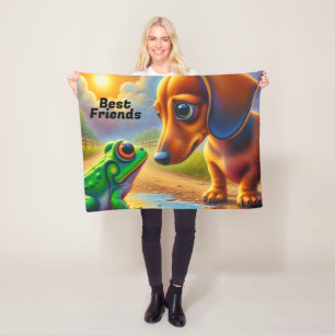 DACKEL FLEECE DEKEN