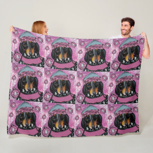 DACKEL  FLEECE DEKEN