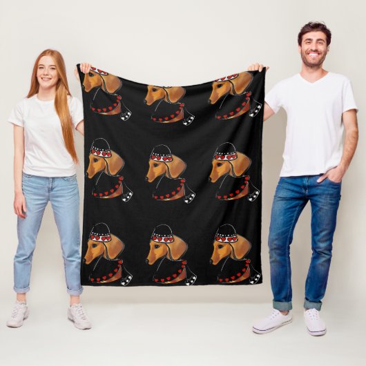 DACKEL            FLEECE DEKEN (In situ)