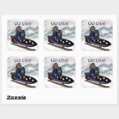 DACKEL VIERKANTE STICKER (Vel)
