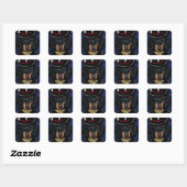 DACKEL     VIERKANTE STICKER (Vel)