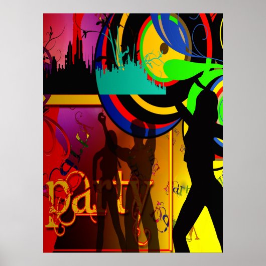 Dacne Scene Met Party Dancers Poster (Voorkant)