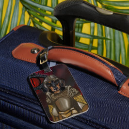 Dacshund Bagagelabel