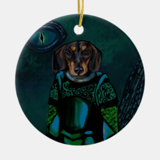 Dacshund Keramisch Ornament (Voorkant)
