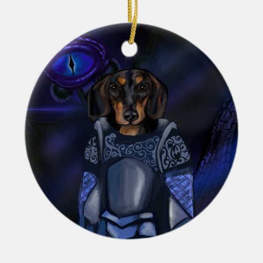 Dacshund Keramisch Ornament (Voorkant)