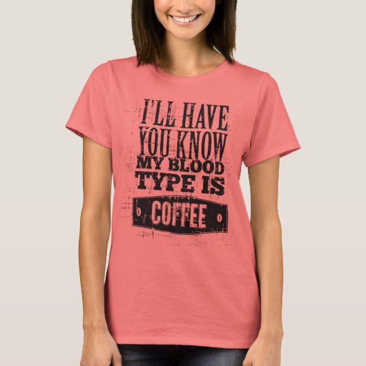 Dactylographiez le T-shirt de café (Devant)
