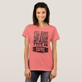 Dactylographiez le T-shirt de café (Devant entier)