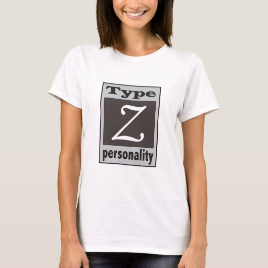 Dactylographiez le T-shirt de personnalité de Z (Devant)