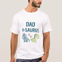 Dad-A-Saurus T-shirt baby's eerste verjaardag