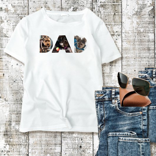DAD aangepaste foto | HONDENLIEFHEBBER | Dog Pap | T-shirt
