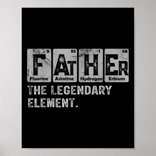 Dad And Son Matching Fathers Day Cool Family Scien Poster (Voorkant)