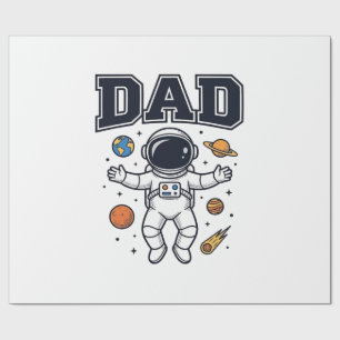 Dad Astronaut Space Vector Shirt Ontwerp_1 Cadeaupapier