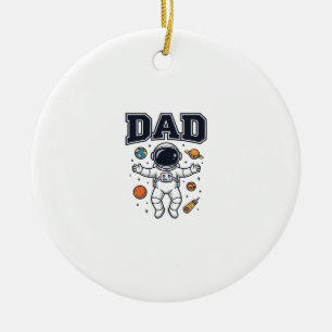 Dad Astronaut Space Vector Shirt Ontwerp_1 Keramisch Ornament