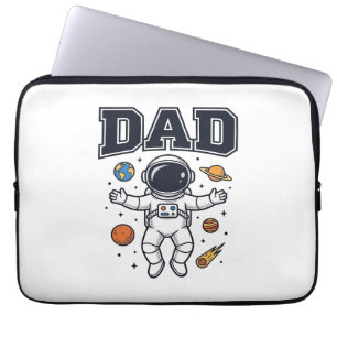 Dad Astronaut Space Vector Shirt Ontwerp_1 Laptop Sleeve