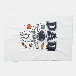 Dad Astronaut Space Vector Shirt Ontwerp_1 Theedoek