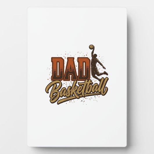 Dad Basketball Vintage Engraving Shirt Design_1 Fotoplaat (voorkant)