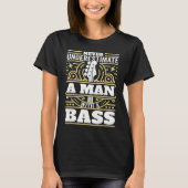 Dad Bassist Men Bass Player Father's Day Electric T-shirt (Voorkant)