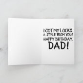 DAD BIRTHDAY KAART SPHINX CAT FUNNY (Binnen)