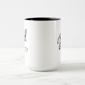 Dad Black and White Minimalist Est Year Mok (Midden)