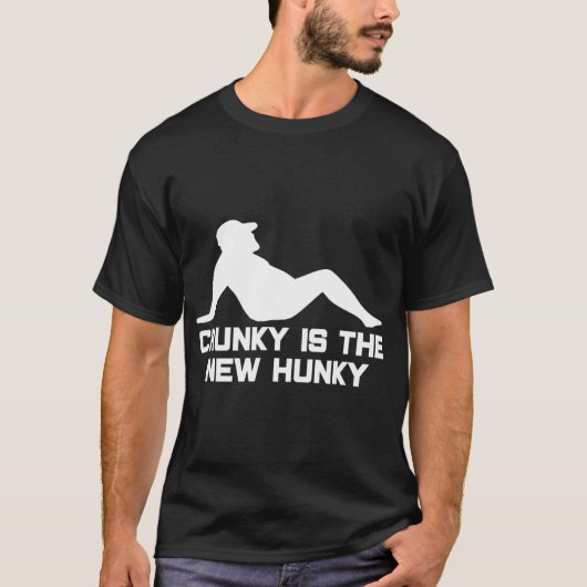 Dad Bod Chunky Is The New Hunky Dadbod Silhouette T-shirt (Voorkant)