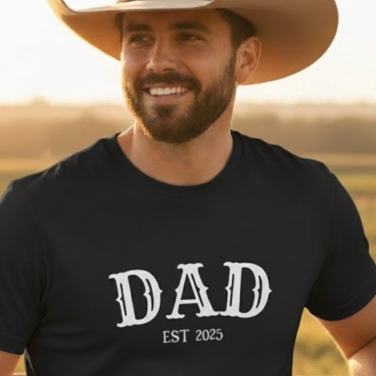 Dad Bold Text Est 2025 Tri-Blend Shirt