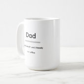 Dad Coffee Mug – Runs Smooth and Steady on Coffee (Devant gauche)