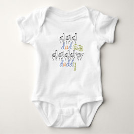 dad, daddy in sign language romper