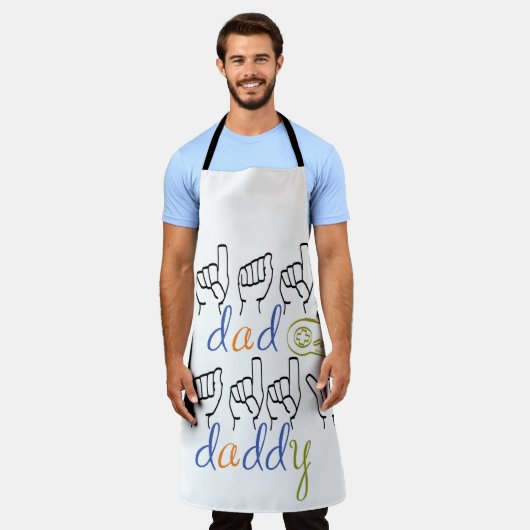 dad, daddy in sign language schort (Gedragen)
