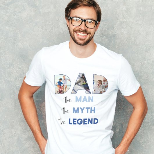 DAD de foto van de Man Migth Legend Blue gradiënt T-shirt