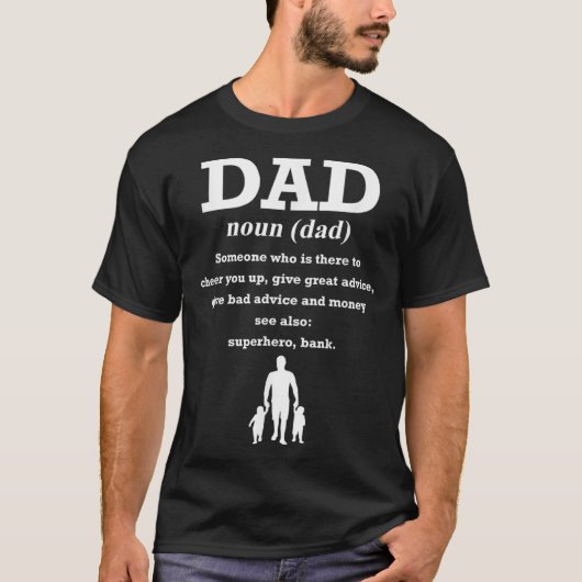 Dad Definition Papa Father Daddy Stepdad Daughter T-shirt (Voorkant)