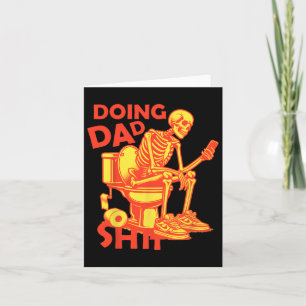 Dad-ding doen Dad-grap Skelet Dad Grappige Vader F Kaart