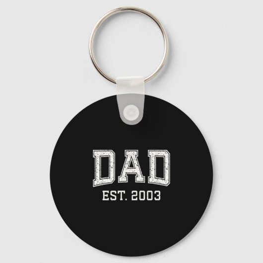 Dad Est 2003 Dad D Fathers Day Ized Sleutelhanger (Voorkant)